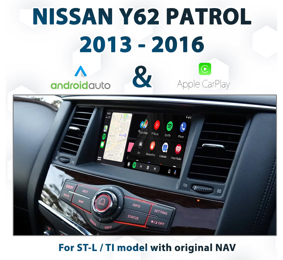 Wireless CarPlay Module for Nissan Patrol Y62 Armada 2008-2021 Android Auto Mirror Link