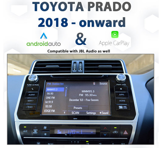 Wireless Apple Carplay Android Auto Decoder for TOYOTA PRADO 2014-2021Support Mirroring Navigation Reverse Camera Car