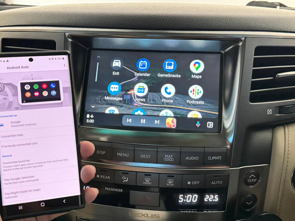 2006-2015 Lexus LX570 OEM Head Units wireless Apple CarPlay & Android Auto integration Kits