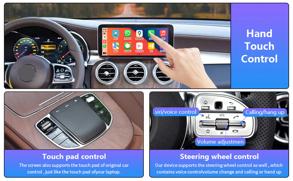 Full Screen Wireles Carplay For Mercedes NTG 6.0 MBUX W247/GLB X247/GLA (H247) Radio Navi Update CarPlay/Android Auto Interface Module Box