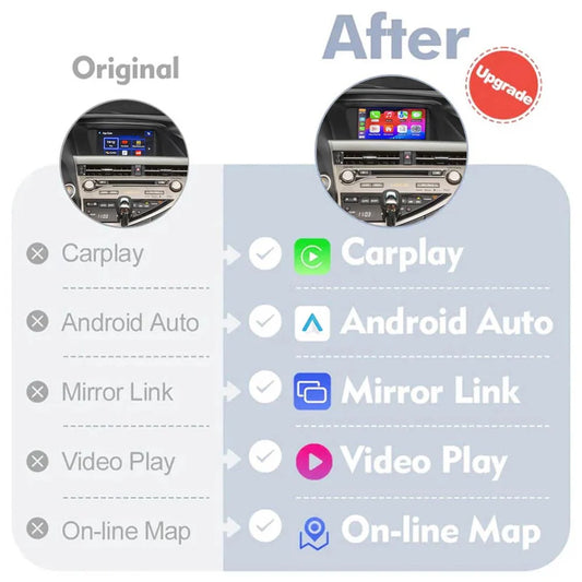 Wireless Apple CarPlay Android Auto For Lexus RX RX350 450h 2009-2015 CarPlay Module