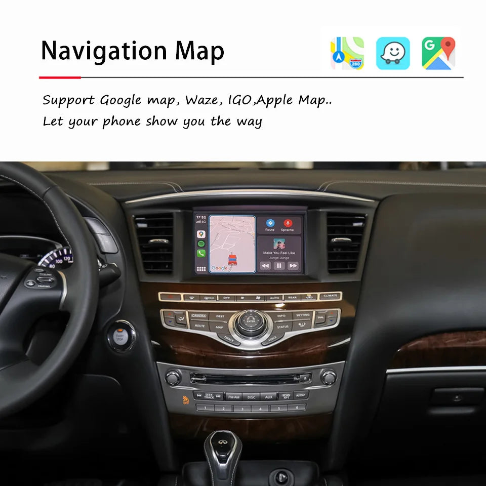Wireless CarPlay Module for Nissan Patrol Y62 Armada 2008-2021 Android Auto Mirror Link