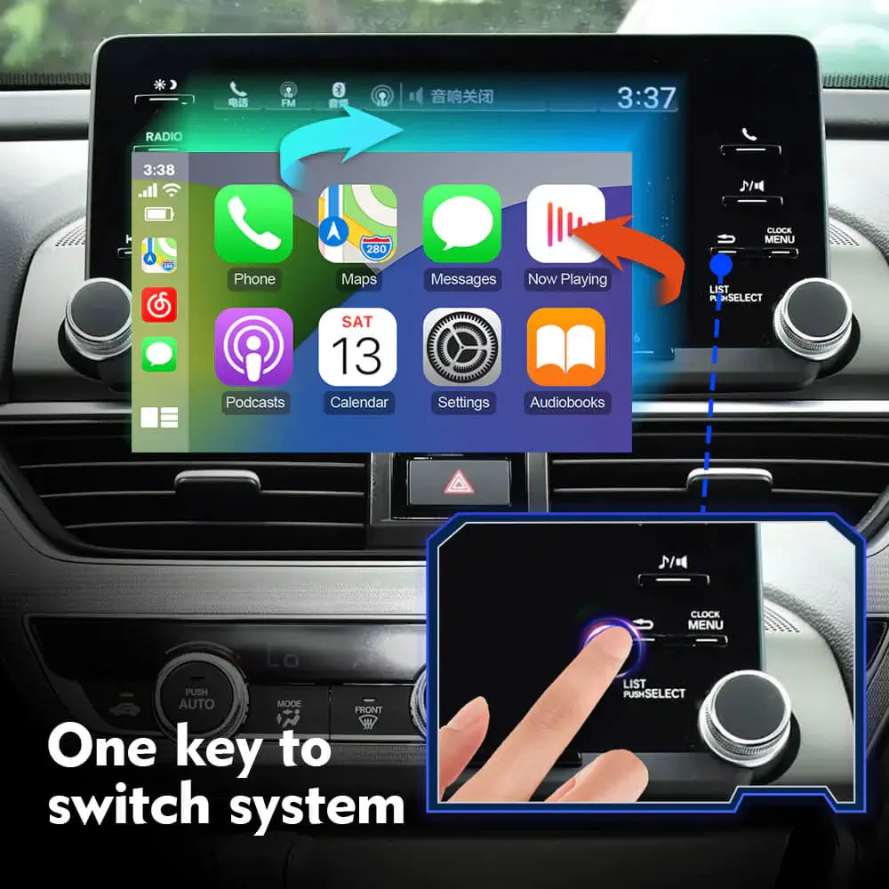 Wireless Carplay Module For Honda Accord 9th &10th Generation Android Auto Mirror Link Navigation Camera Video USB