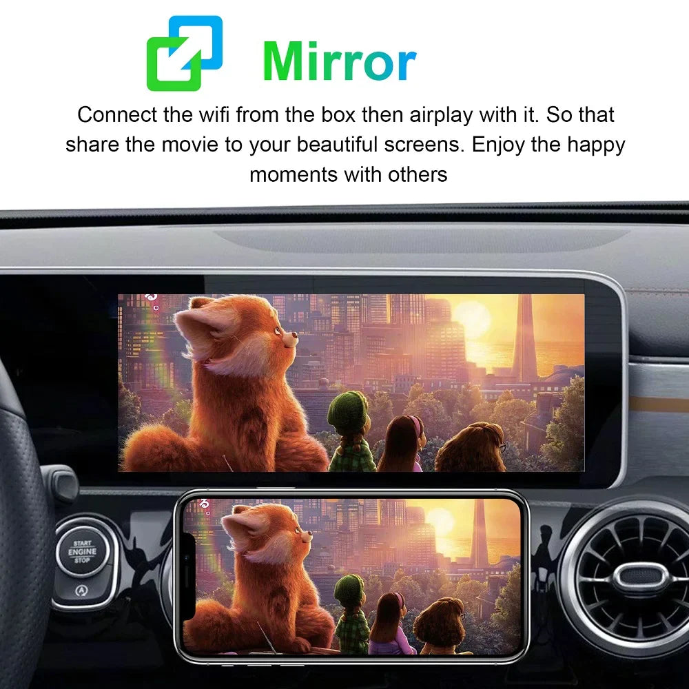 Full Screen Wireles Carplay For Mercedes NTG 6.0 MBUX W247/GLB X247/GLA (H247) Radio Navi Update CarPlay/Android Auto Interface Module Box