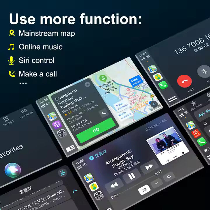 Wireless Apple Carplay Android Auto Decoder for TOYOTA PRADO 2014-2021Support Mirroring Navigation Reverse Camera Car