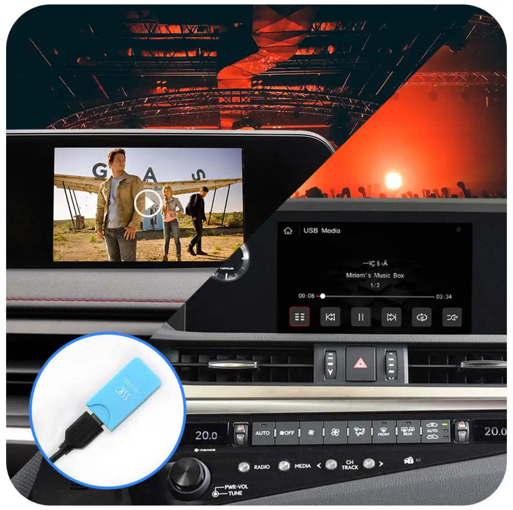 Wireless CarPlay Android Auto Module for 2014-2019 Lexus NX RX IS ES GS RC CT LS LX LC UX with Android Mirror Link AirPlay Functions