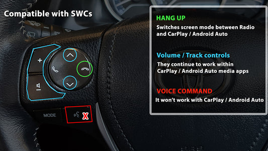 Toyota Corolla E180 (11th Gen, 2015 Aug - 2018 models) with seamless Apple CarPlay and Android Auto integration