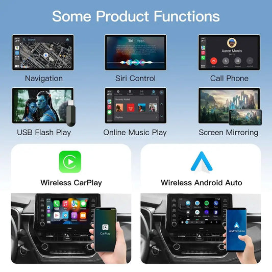 Wireless Apple Carplay/Android Auto Module For TOYOTA Touch2 Entune2.0 Highlander Tundra Sienna Prius Yaris Camry CHR