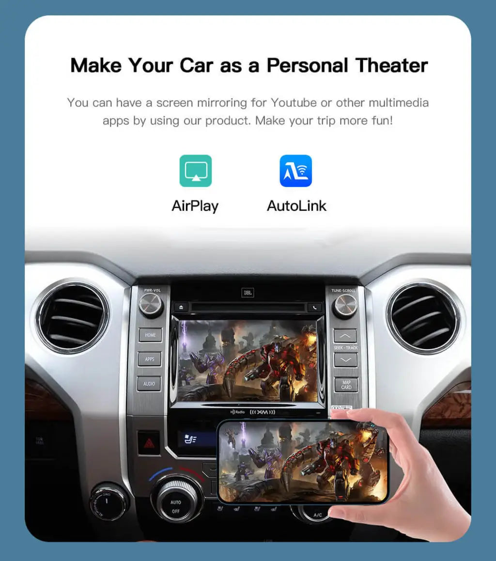 Wireless Apple Carplay/Android Auto Module For TOYOTA Touch2 Entune2.0 Highlander Tundra Sienna Prius Yaris Camry CHR