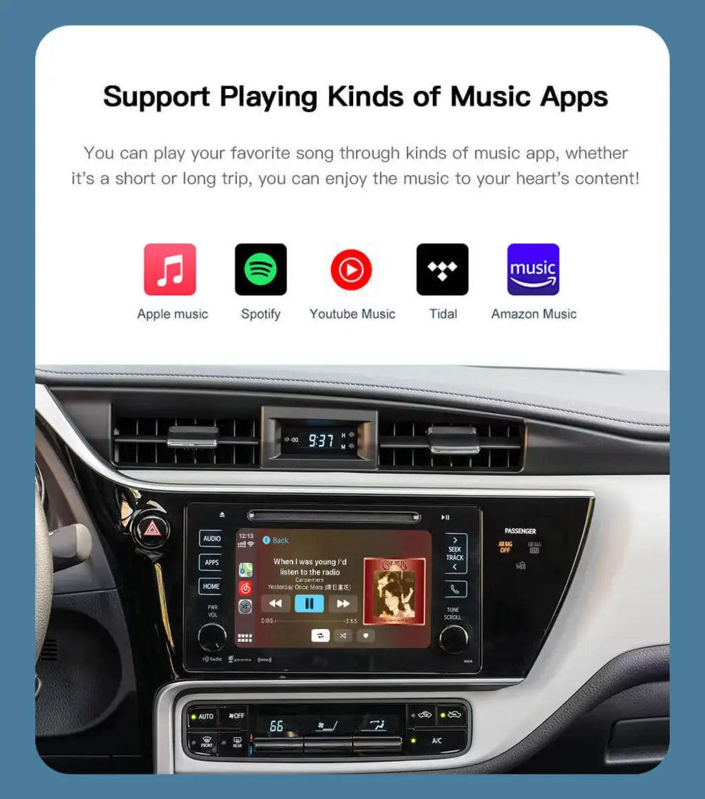 Wireless Apple Carplay/Android Auto Module For TOYOTA Touch2 Entune2.0 Highlander Tundra Sienna Prius Yaris Camry CHR