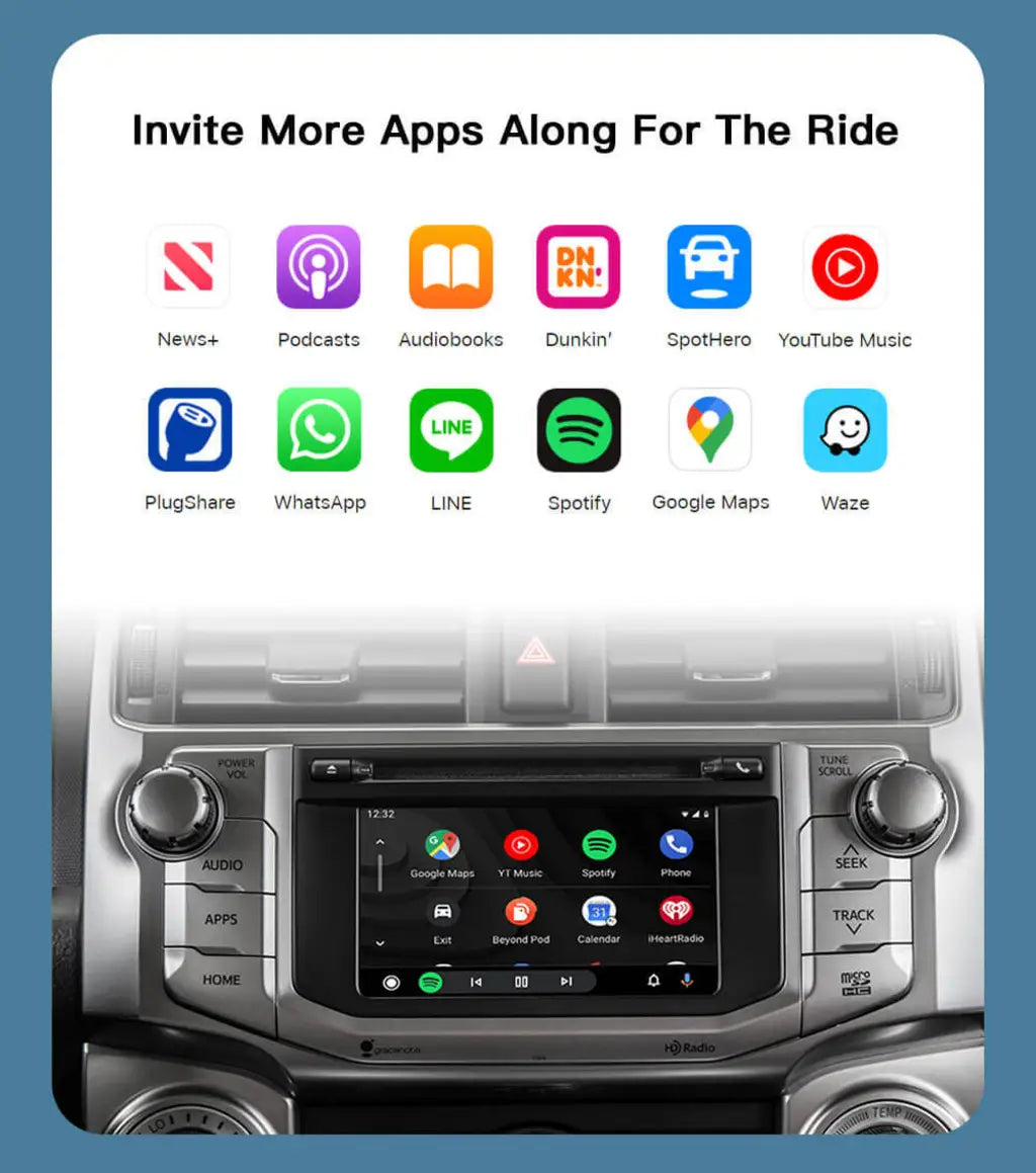 Wireless Apple Carplay/Android Auto Module For TOYOTA Touch2 Entune2.0 Highlander Tundra Sienna Prius Yaris Camry CHR