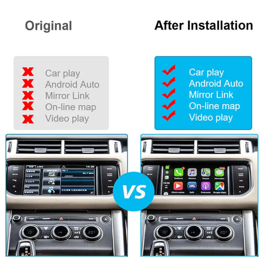 Wireless Apple CarPlay/Android Auto Upgrade Module for Land Rover Jaguar Bosch Discovery4 Evoque Freelander2 XE XF XJL Mirroring Decoder