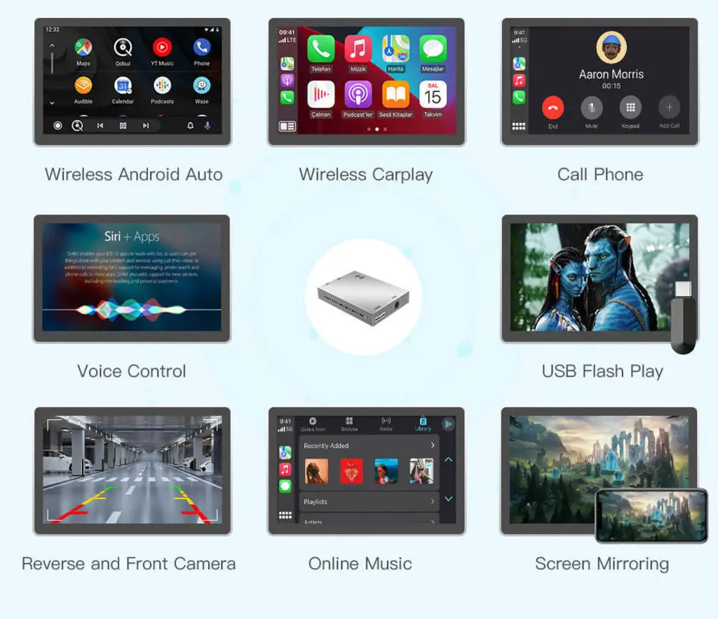 Wireless Apple CarPlay/Android Auto Upgrade Module for Land Rover Jaguar Bosch Discovery4 Evoque Freelander2 XE XF XJL Mirroring Decoder