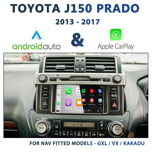 Wireless Apple Carplay Android Auto Decoder for TOYOTA PRADO 2014-2021Support Mirroring Navigation Reverse Camera Car