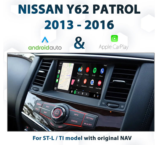 Wireless CarPlay Module for Nissan Patrol Y62 Armada 2008-2021 Android Auto Mirror Link