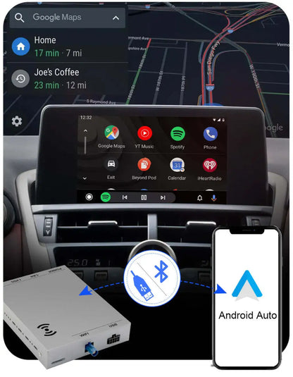 Wireless CarPlay Android Auto Module for 2014-2019 Lexus NX RX IS ES GS RC CT LS LX LC UX with Android Mirror Link AirPlay Functions
