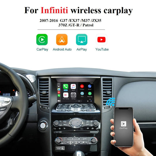 Apple CarPlay Android Auto For Infiniti G35 M35 M25 G37 G25 FX35 QX50 EX35 EX25  CarPlay Upgrade Interface
